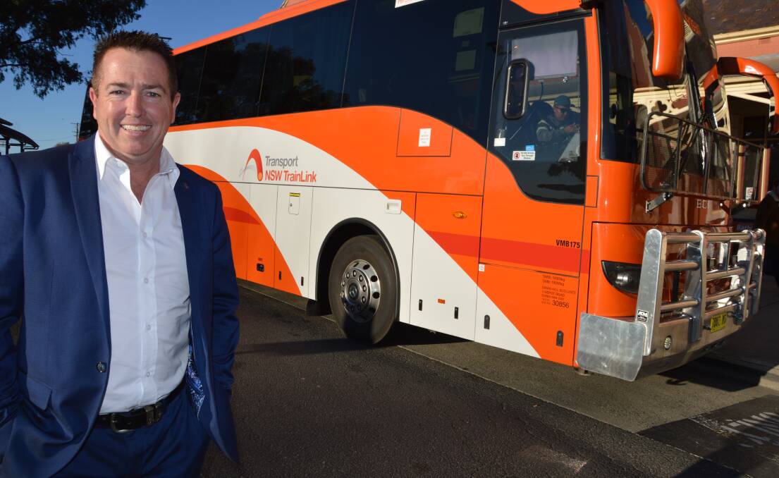 Minister for Regional Transport and Roads Paul Toole announces the new bus routes.