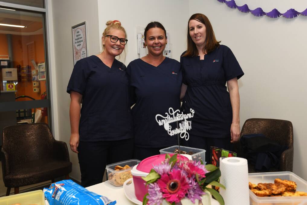 Nurses Ella French, Kristy Williams and Kate Neason are ready to begin their year-long program to earn a Graduate Diplomas in Midwifery.