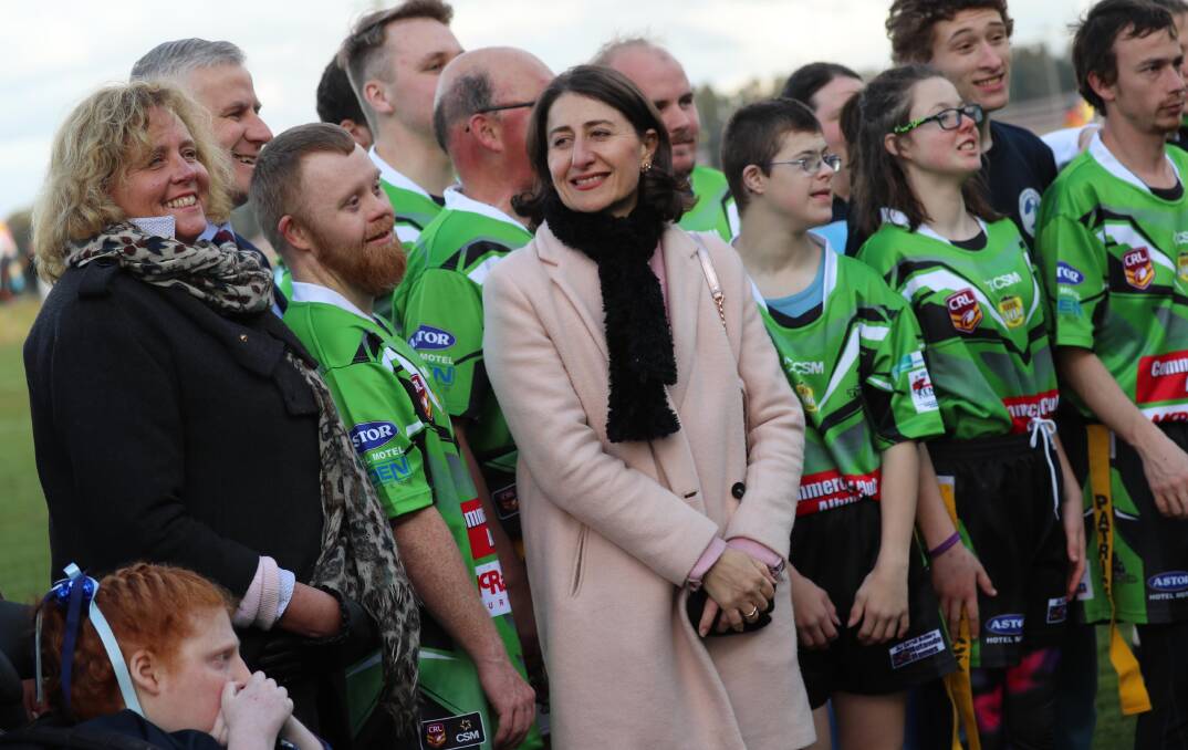 FREQUENT VISITOR: NSW Premier Gladys Berejiklian was at the Group Nine grand final with Deputy Prime Minister Michael McCormack and Julia Ham, the Liberals' candidate for the seat of Wagga during the byelection.