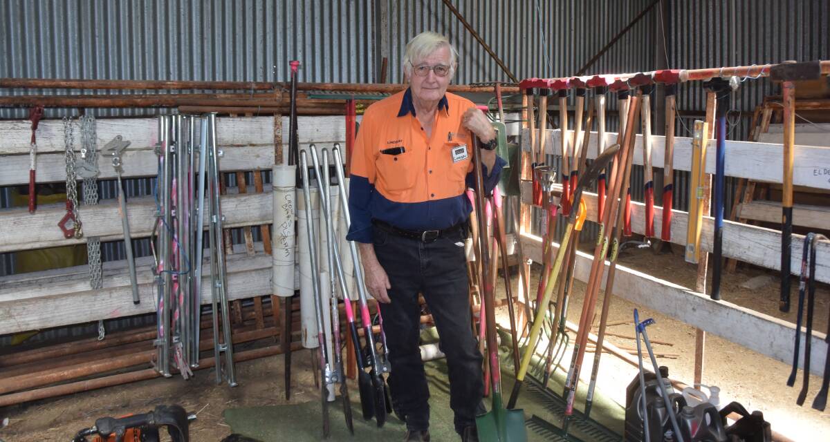 Lindsay Blanch is responsible for the supply shed at the Adelong BlazeAid camp.