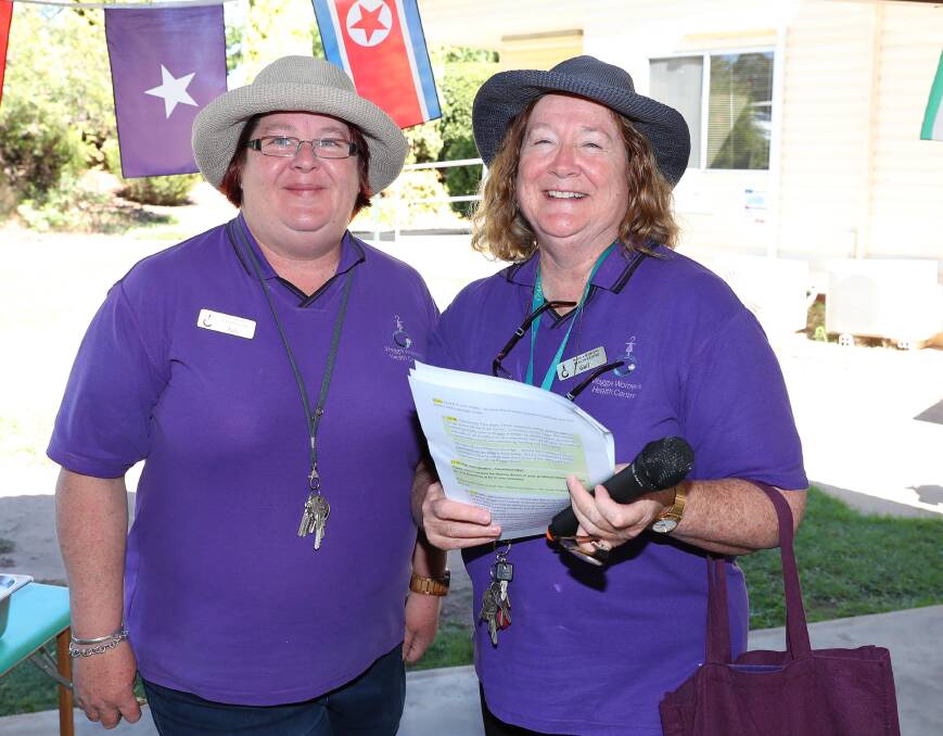 Julie Mecham and Gail Meyer from the Wagga Women's Health Centre, pictured here celebrating International Women's Day, say access to safe abortion is a human rights issue.