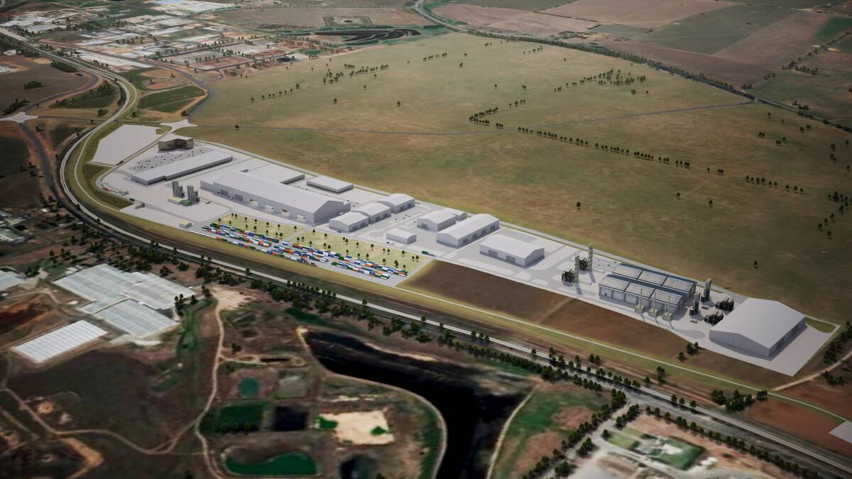 How a completed Riverina Intermodal Freight and Logistics hub at Bomen could look. Image: Wagga City Council