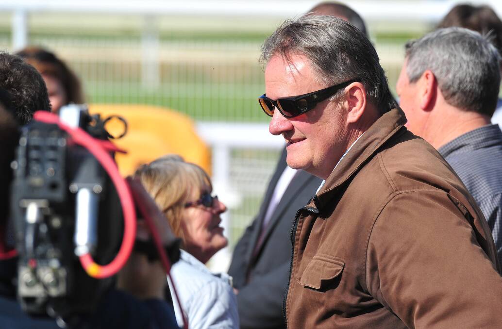BACK IN THE RACE: Mark Latham visited Wagga in 2015 as the part-owner of Noble Descent. This week he was back as an upper house candidate for NSW One Nation.