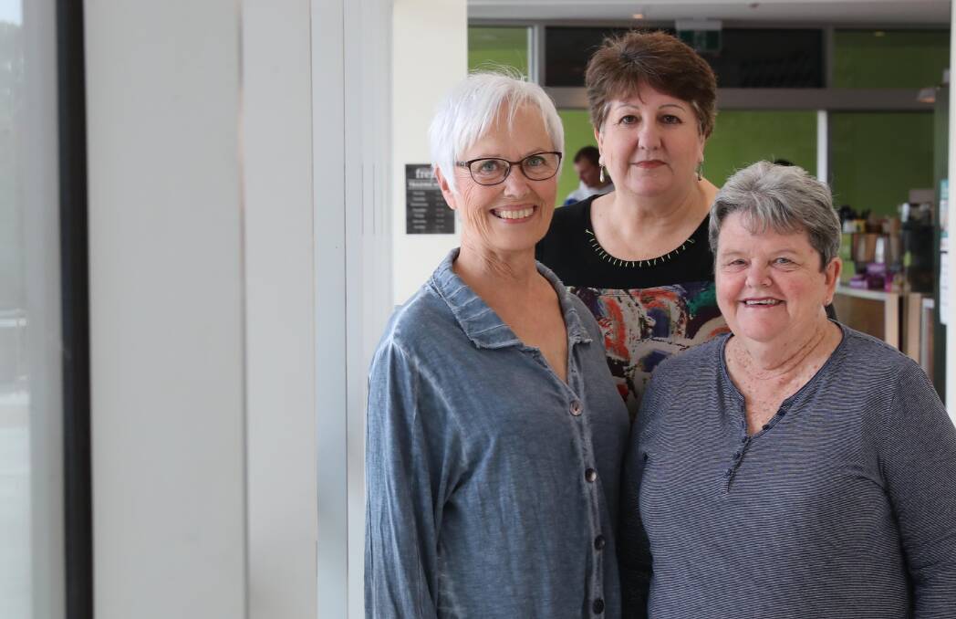 Joy McGregor, Carmel Neason and Shirley Flanigan are palliative care volunteers. Picture: Les Smith