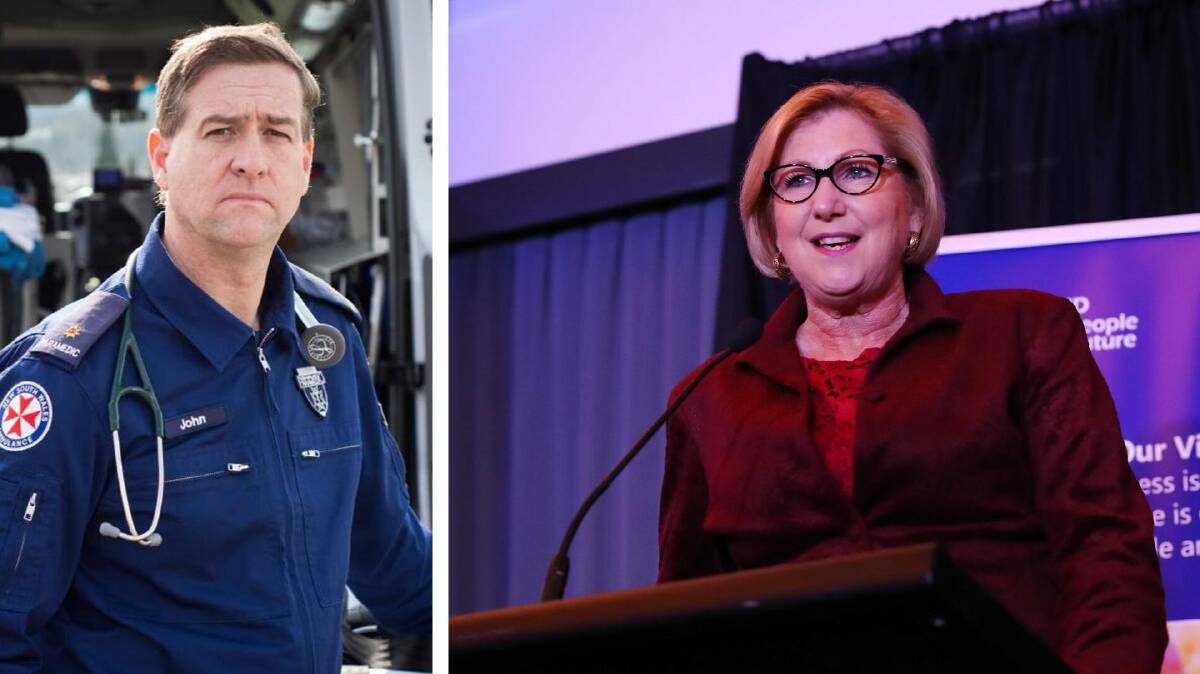BUSH MEDICINE: John Larter, from the Australian Paramedics Association, and Jill Ludford, the chief executive of the Murrumbidgee Local Health District, which relies on GPs in 29 of its 33 hospitals.