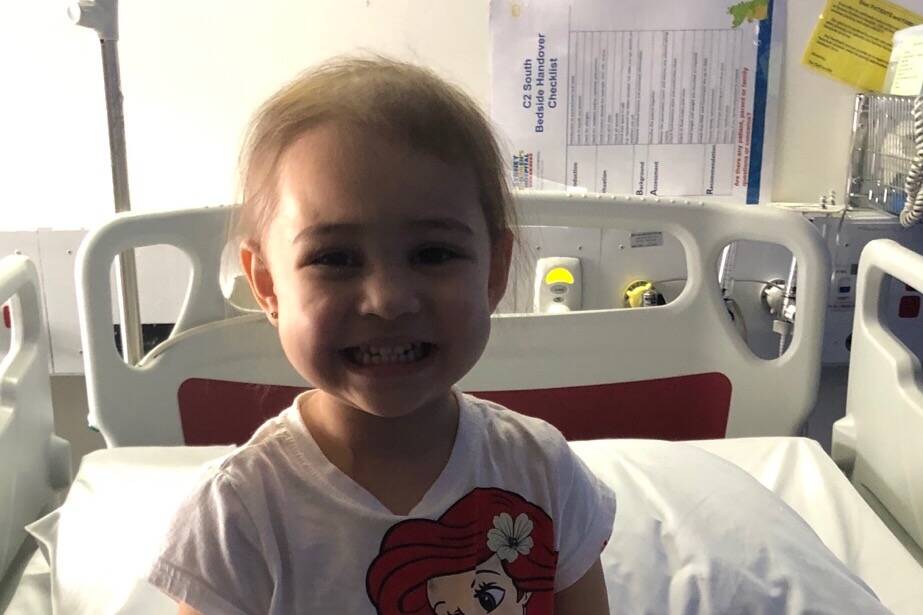 HOSPITAL STAY: Wagga's Sapphire Bugna is three months into what is likely to be two years of treatment for leukaemia. Picture: Supplied