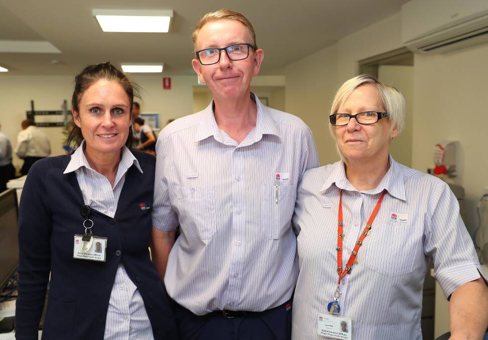 Administration assistants Suzie Waring, Peter Clarke and  Lyn Winbank.