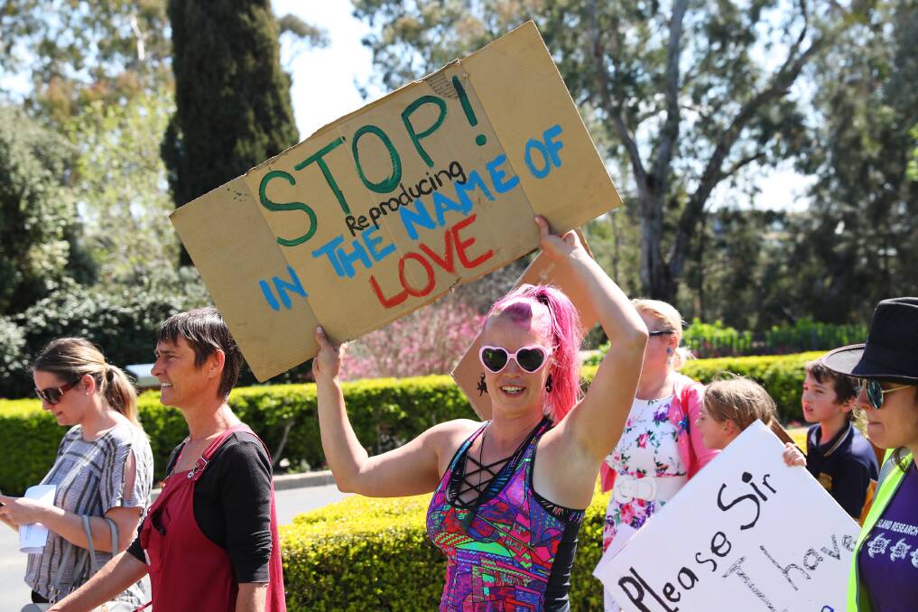 CALL FOR CHANGE: Wagga students joined in climate change strike action during September.