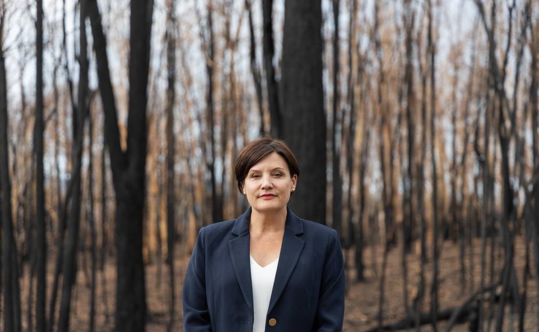 NSW LAbor leader Jodi McKay visits bushfire-ravaged Snowy Valleys. Picture: Supplied
