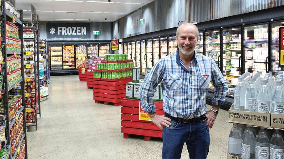 GREEN SHOP: Dave Bernardi, one of the supermarket's co-founders, inside a Bernardi's store in regional New South Wales. 