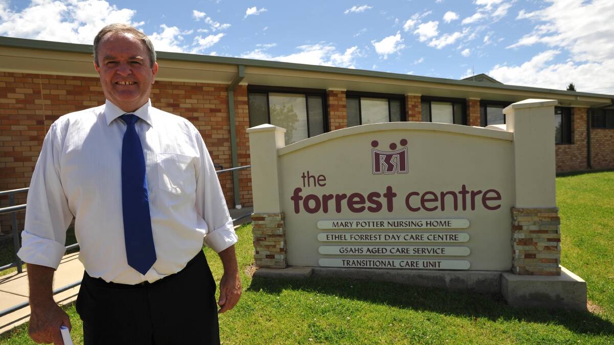 CONFIDENT PUSH: Forrest Centre chairman Peter Fitzpatrick met with NSW Health Minister Brad Hazzard to discuss Wagga's hospice. 