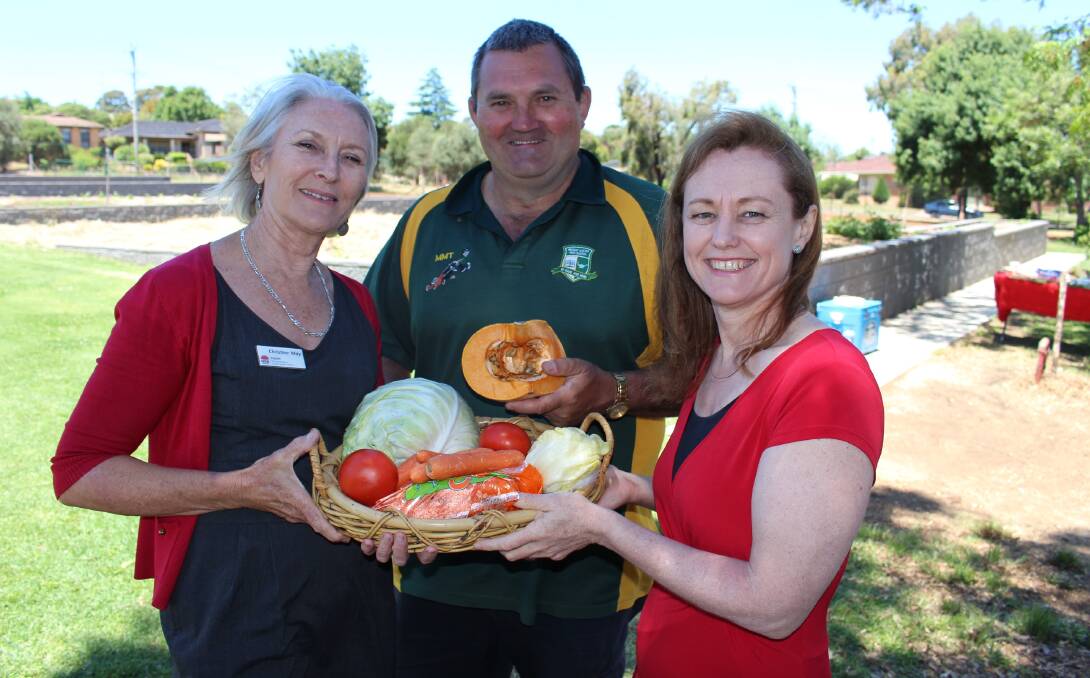 HEALTHY HABITS: Mount Austin's Scott Callaghan with Jackie Priestly, who led the study into food affordability. Picture: Charles Sturt University
