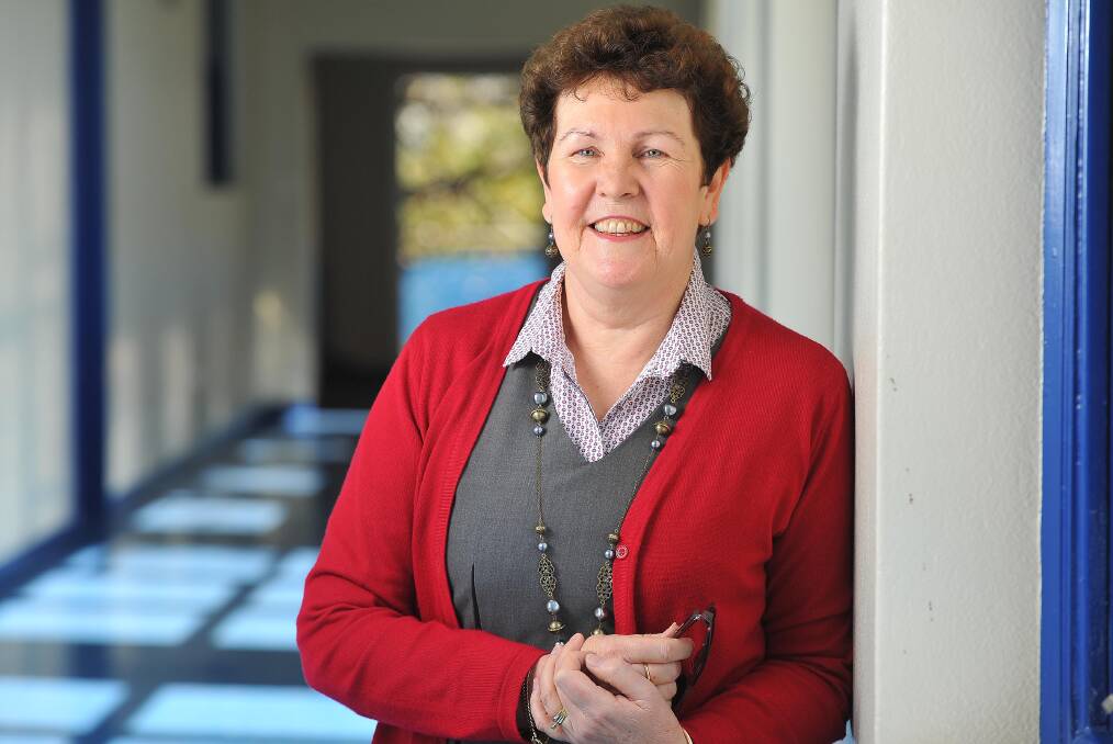 Recognised: Wagga High teacher Deborah Anscombe works with students who don't speak english, giving them the support they need to succeed at school. Picture: Kieren L. Tilly. 