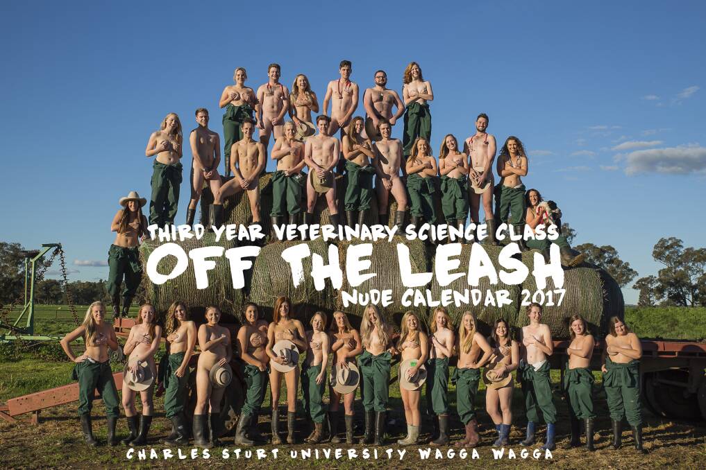Trainee vets pose naked with animals for fundraising 