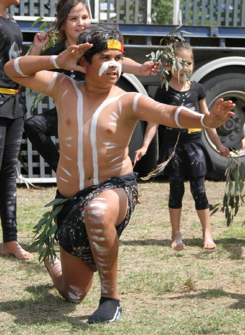 Strong history: Jairlan Simpson performing at the annual Yandarra Festival which is held each year in November to promote and celebrate the service RivMed provides.