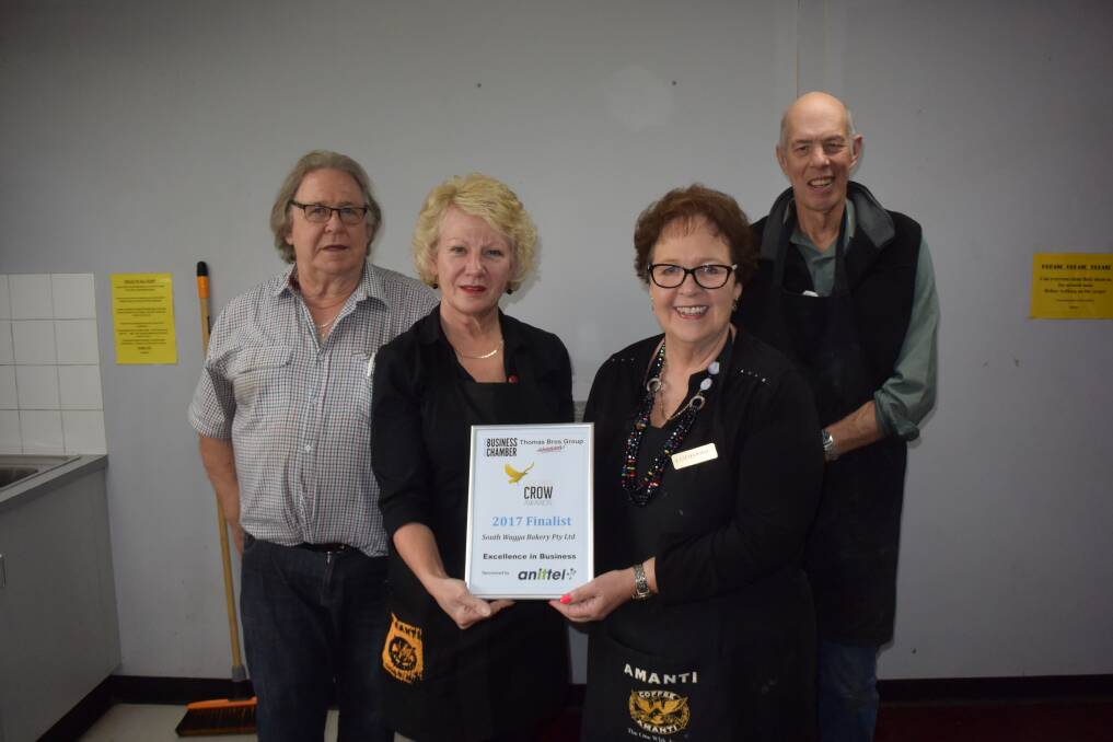South Wagga Bakery leaders: Brian and Frances Bruce with Brian's sister Lorraine Richter and her husband Bob Malone run the bakery together. 