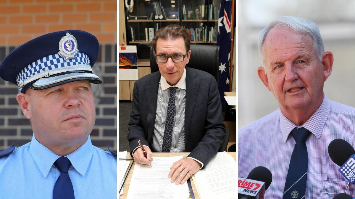 CATALYST FOR CHANGE: Wagga leaders Superintendent Bob Noble, Wagga MP Joe McGirr and mayor Greg Conkey say shows highlighting vulnerability could lead to more conversations and better outcomes. 