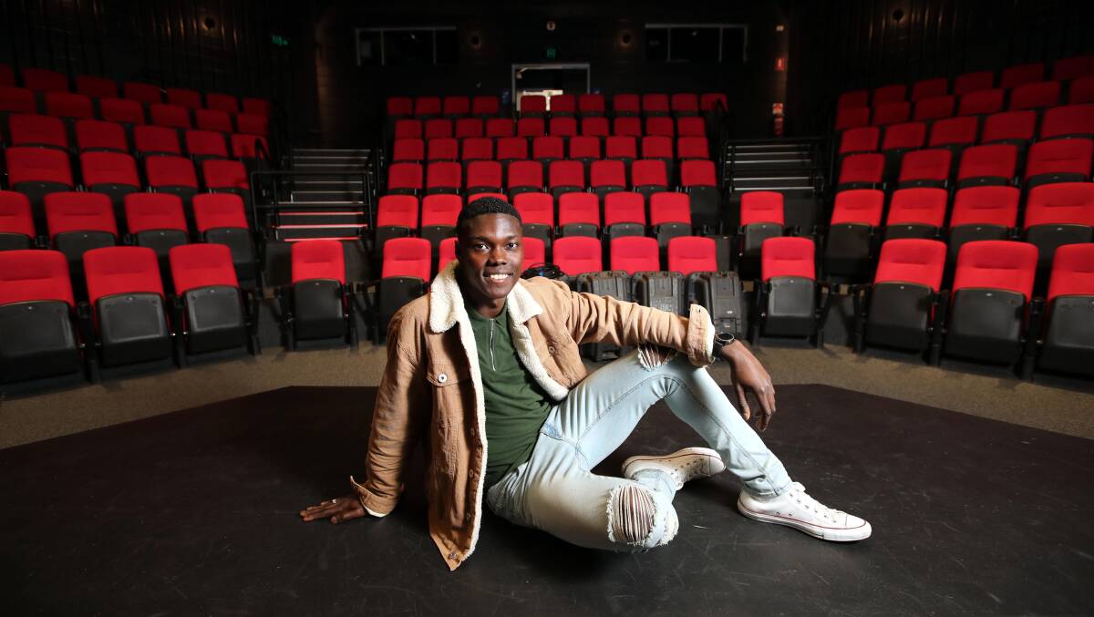 STARDOM: Francis Kamara, 21, fled Sierra Leone with his mum when he was eight years old and now is striving for fame. Picture: Emma Hillier
