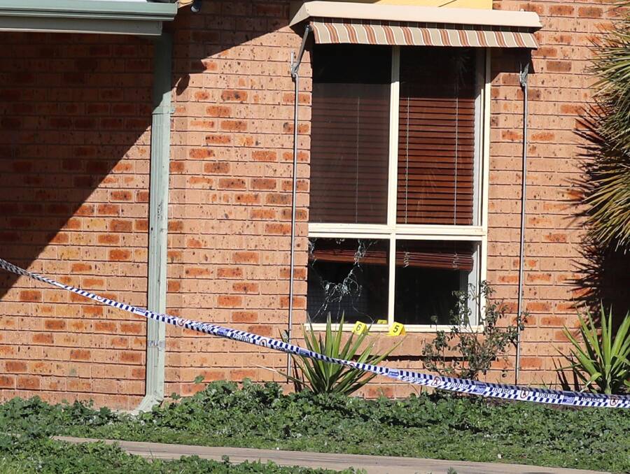 GUNFIRE: Wagga Police are investigating an incident where a man allegedly fired a round into a Forest Hill property on Wednesday morning before fleeing the scene on a motorbike. Picture: Les Smith