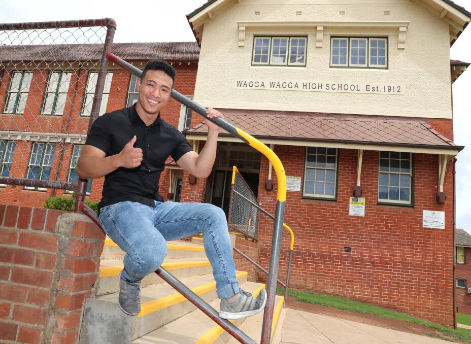 CONGRATULATIONS: Wagga High School's dux is Brad Li, 18, who is relieved the HSC is finally over. Picture: Les Smith