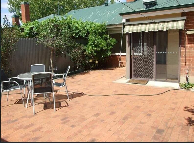 The paved courtyard. Picture: supplied