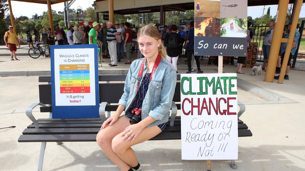 CLIMATE CHANGE: Year 12 Kooringal High School student Sophie Cooper, 17, wanted more young people to be aware of this issue affecting the earth and said if more were involved, more people would listen. Picture: Les Smith