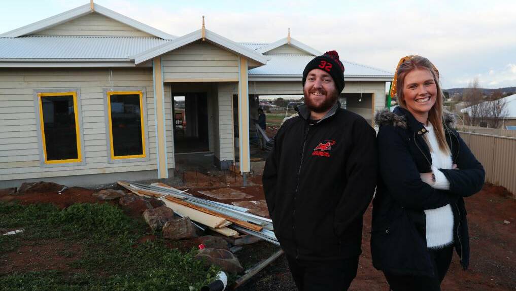 FIRST HOME: Primary school teachers Sophie Hawkins and Josh Malone chose to build with incentives like the first home buyers grant. (Photo: July)