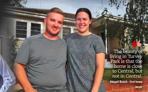 FIRST HOME: Lachie Robinson and Abigail Busch bought their first home in Turvey Park. 