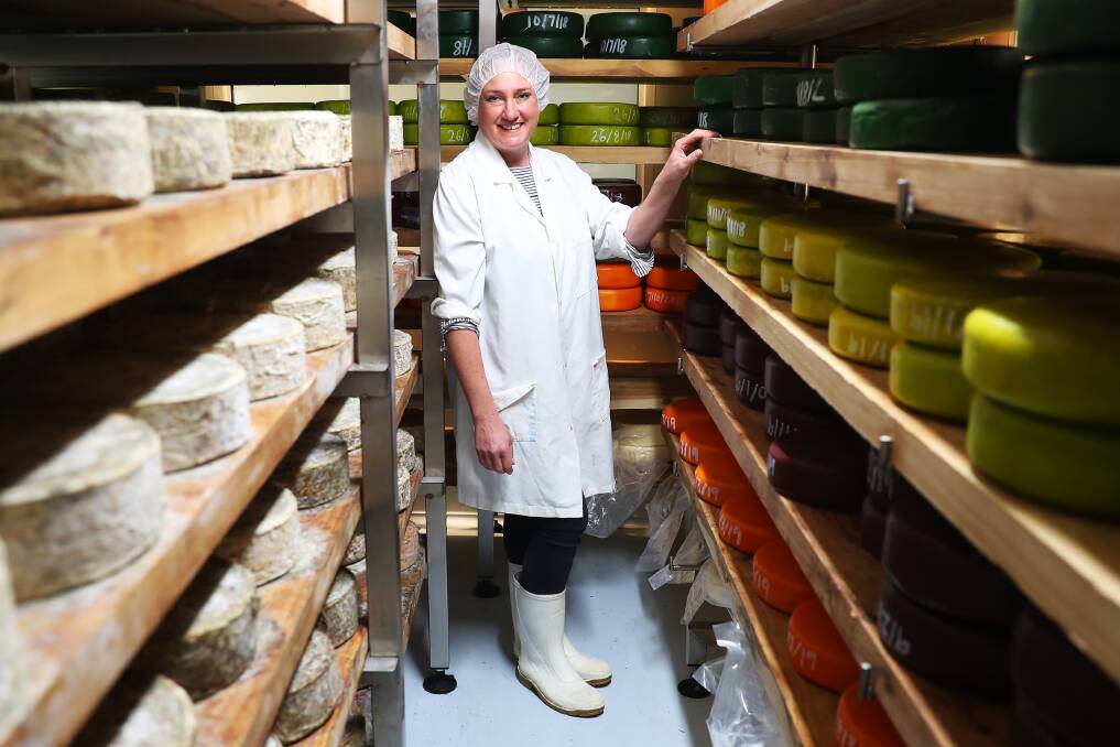 SAY CHEESE: Coolamon Cheese Factory has welcomed Jenn Nestor, the new senior cheese maker who has replaced the founder's position, to the team and says she lives and breathes all things cheese. Picture: Emma Hillier