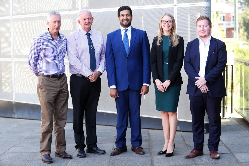 Michael Quirk, Greg Conkey, Abhijay Sandilya, Jael Fischer and James Maher. Picture: Emma Hillier

