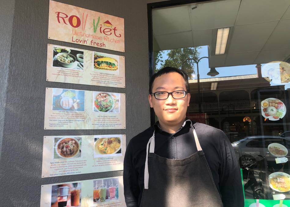 TOUGH TIME: Harry Ly, owner of Roll Viet in Central, said rent has increased and overhead costs are proving hard. Picture: Toby Vue