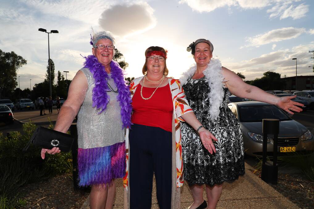 ALL DOLLED UP: Jackie Starr, Robyn Leonard and Tracey Whitton are having a ball at SoACT's opening night of The 20s and All that Jazz. Picture: Emma Hillier
