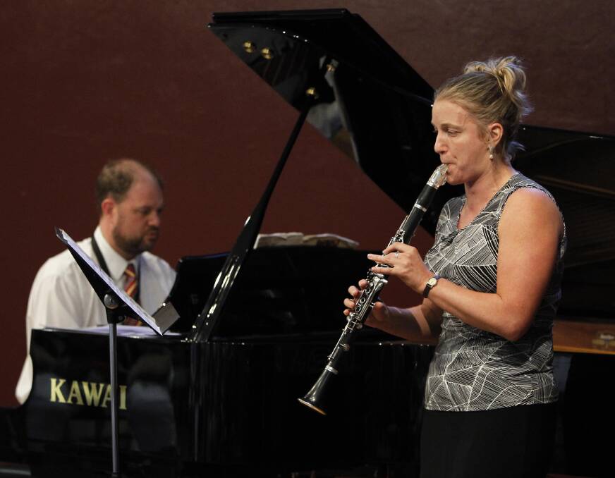 Riverina Conservatorium of Music 2017 concert series launch at the Conservatorium... 
Jenny Binovec on the clarinet with Hamish Tait on the piano