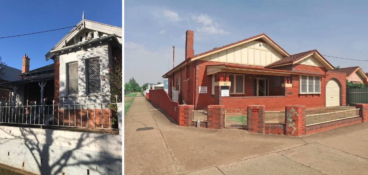 CITY GEMS: Converted period homes to commercial zoning, like PRD Wagga's Trail Street listing (left) and Fitzpatricks 12 Docker Street, are hot on the market for businesses. 