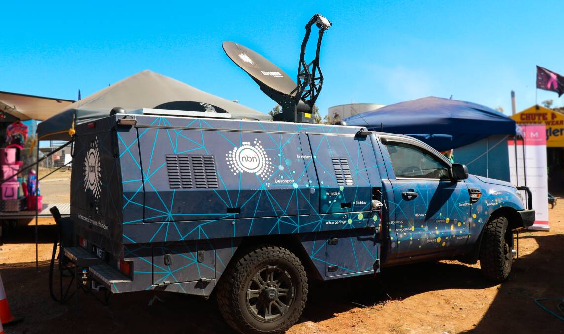 FRET NO MORE: NBN Co's Road Muster arrives in Tumut this morning to provide temporary broadband connectivity and internet access to residents. Picture: supplied 