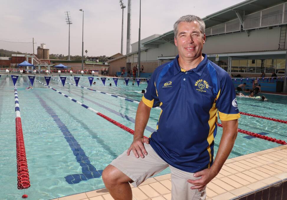 Wagga Swim Club's head coach Gennadiy Labara at the Oasis. 
