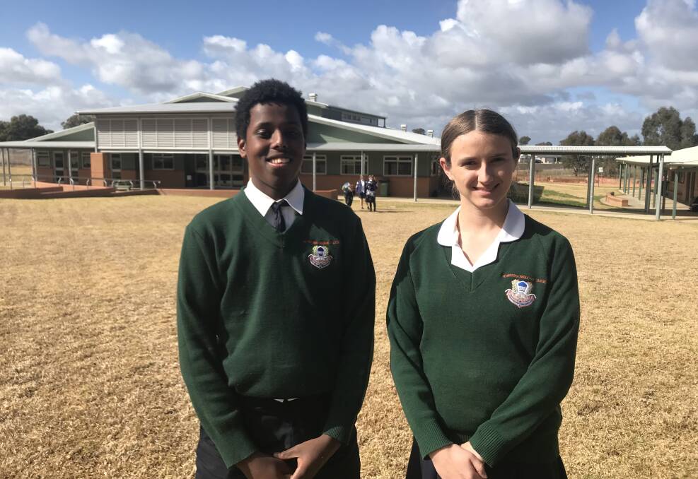 TOP STUDENTS: The future is bright for these year 11 TRAC students Abdallah Farah and Johanna Evans. Picture: Jess Whitty