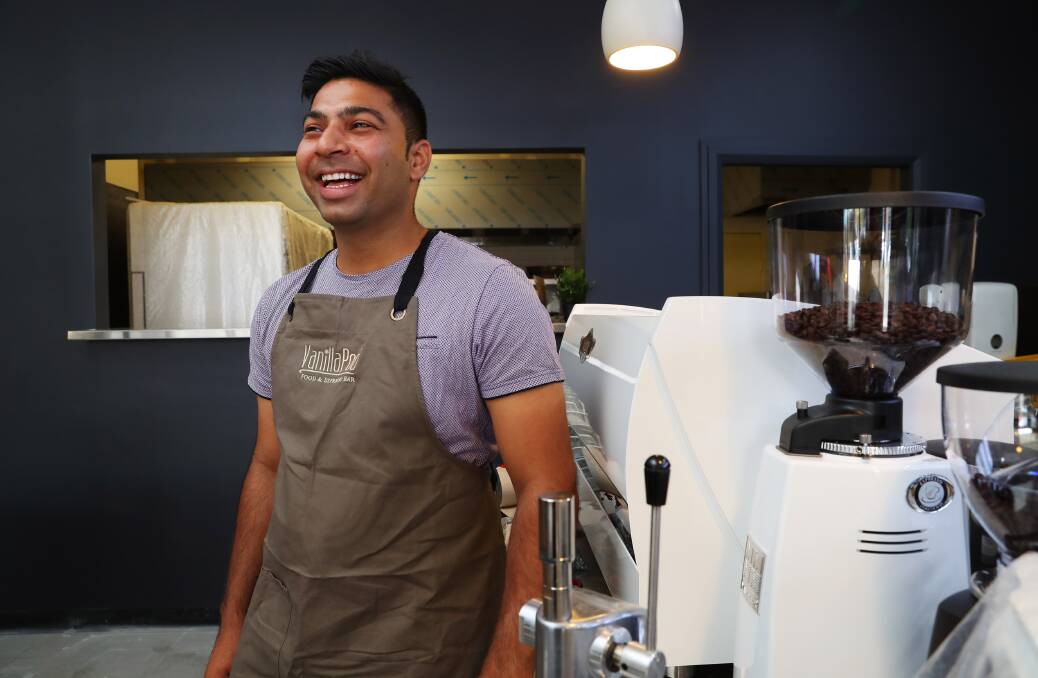OPENING SOON: Nidhan Josan is working hard to open a new food and espresso bar, Vanilla Pod, which will open outside of the Sturt Mall. Picture: Emma Hillier
