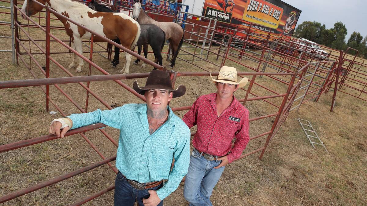 Cowboys Guy Clarke and Jason McDonald. Picture: Les Smith