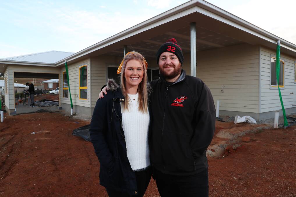 SAVING: Primary school teachers Sophie Hawkins and Josh Malone chose to build with incentives like the first home buyers grant. 