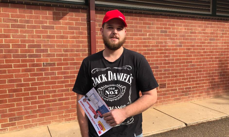 Zach Bartleman said he won't be happy if Labor or Greens get voted in. Picture: Jess Whitty 