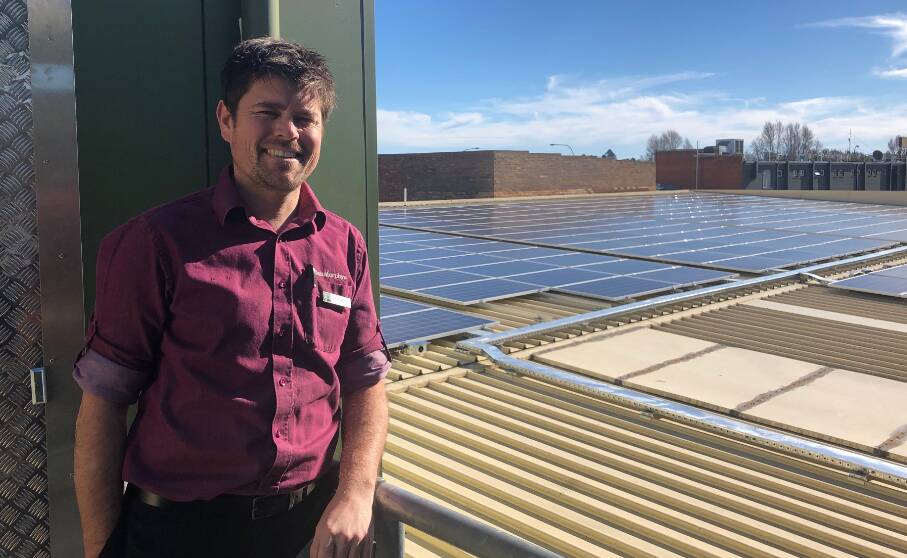 DAN'S GOES GREEN: Wagga's Dan Murphy's store becomes the first in the state to install solar panels and store manager Matthew Menser says he's "proud" to be apart of the journey. Picture: Jess Whitty