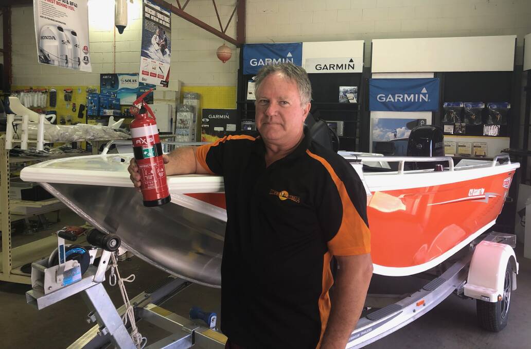 SAFETY FIRST: Wagga Marines owner Craig Harris says more people are choosing to use their older boats instead of buying new. 