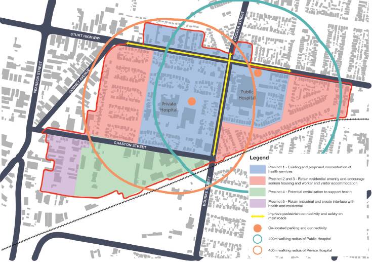 Map of Wagga's health and medical precinct. Picture: supplied