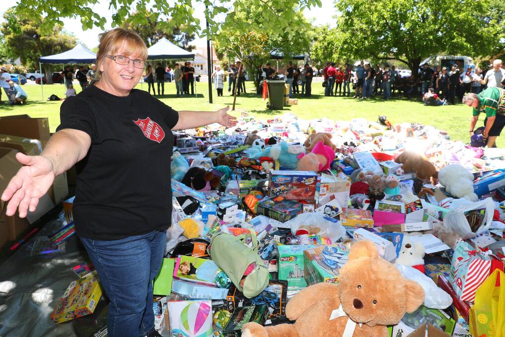 GIVING: Salvation Army community engagement worker Judy Allen said she feels "overwhelmed" by Wagga's generosity throughout the year to those in need. 