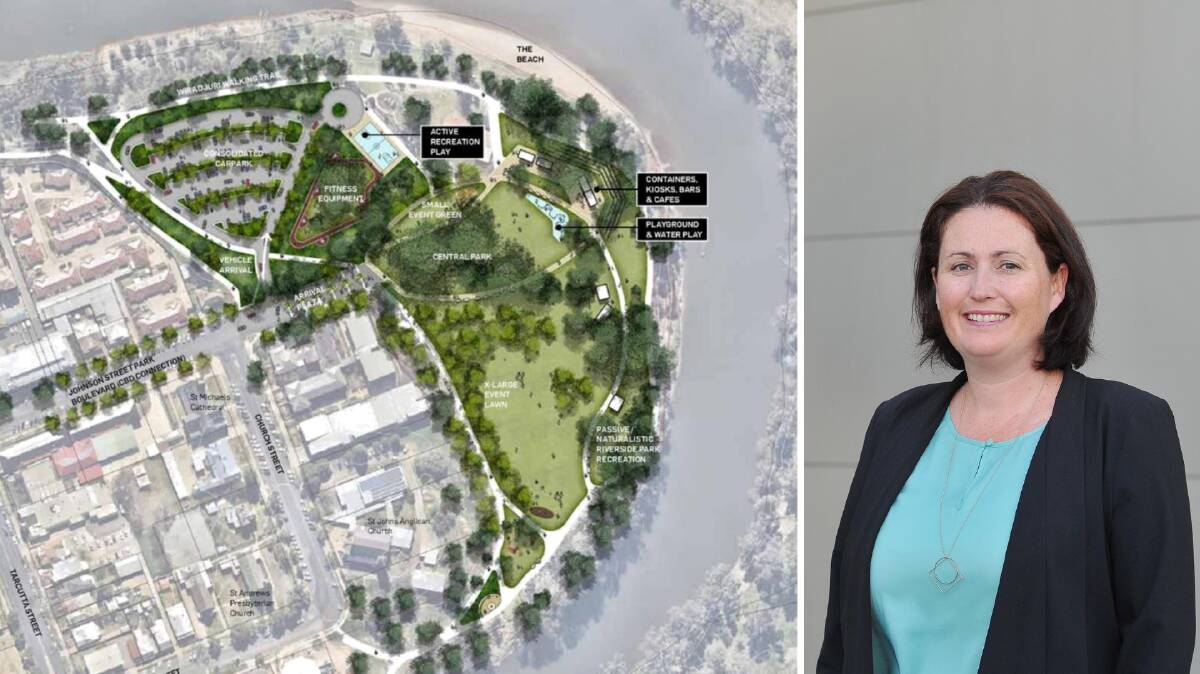 SOON REALITY: Councillor Vanessa Keenan says stage two of the Riverside concept plan is significant and the community's thoughts and ideas have been at the centre of the design and how that space can be best used. 