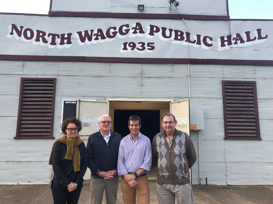 BACKING EACHOTHER: North Wagga Residents' Association treasurer Fiona Ziff, councillor Kerry Pascoe, Michael Friend and Peter Morrison fight for fairness. 
