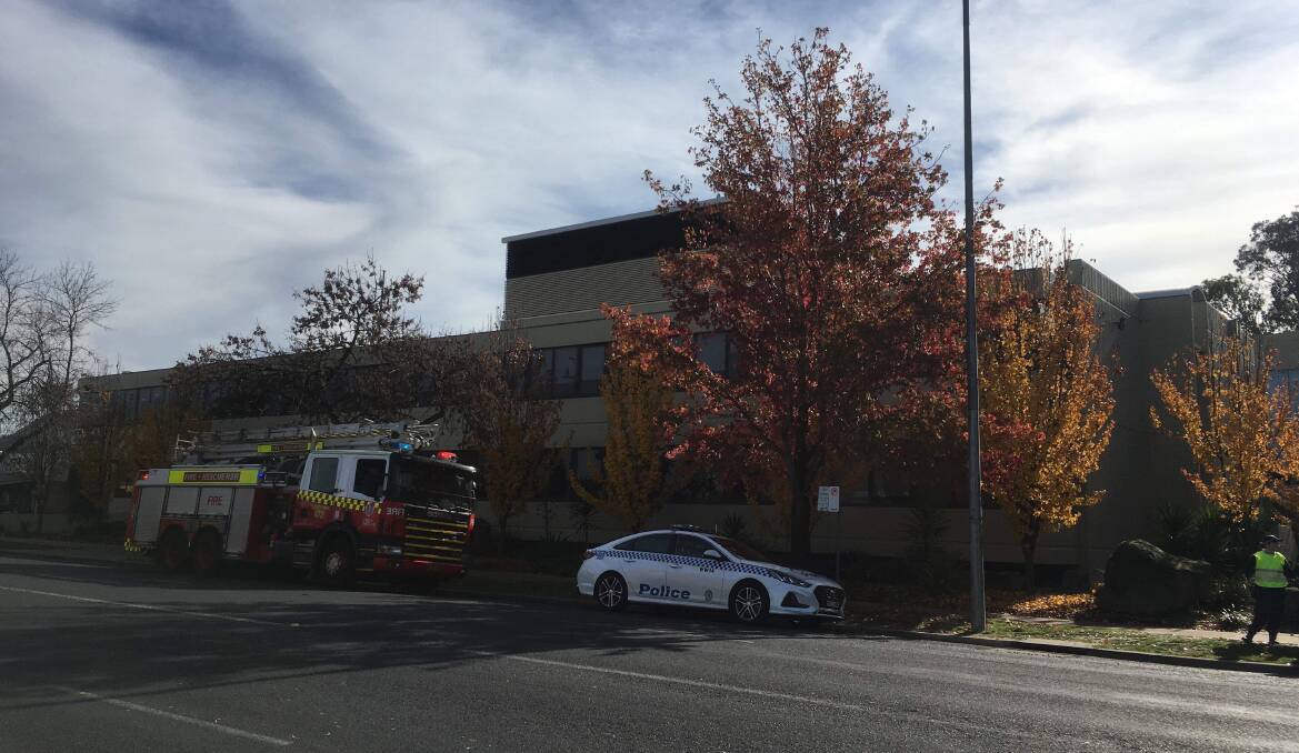 EMERGENCY SERVICES: Crews were called to the scene mid-morning. Picture: Anni Lewis 