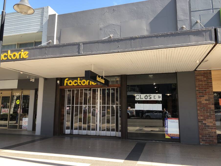DEPARTURE: Clothing retailer Factorie has closed on Baylis Street sparking inquiry about what store will replace it. Picture: Howard Brown