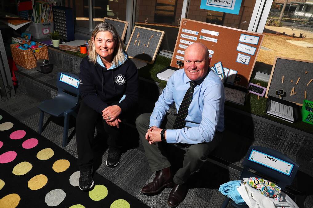 INTRODUCING: Holy Trinity products, principal Paul Jenkins and coordinator, Kym Willis, will become co-principals 2019 at Henschke Primary School. Picture: Emma Hillier